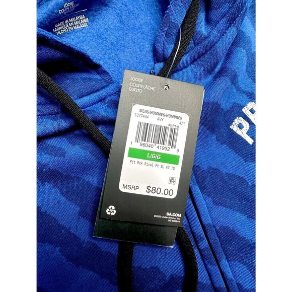 Under Armour Men's Large Project Rock Rival Fleece Sleeveless Hoodie NEW - Picture 9 of 13